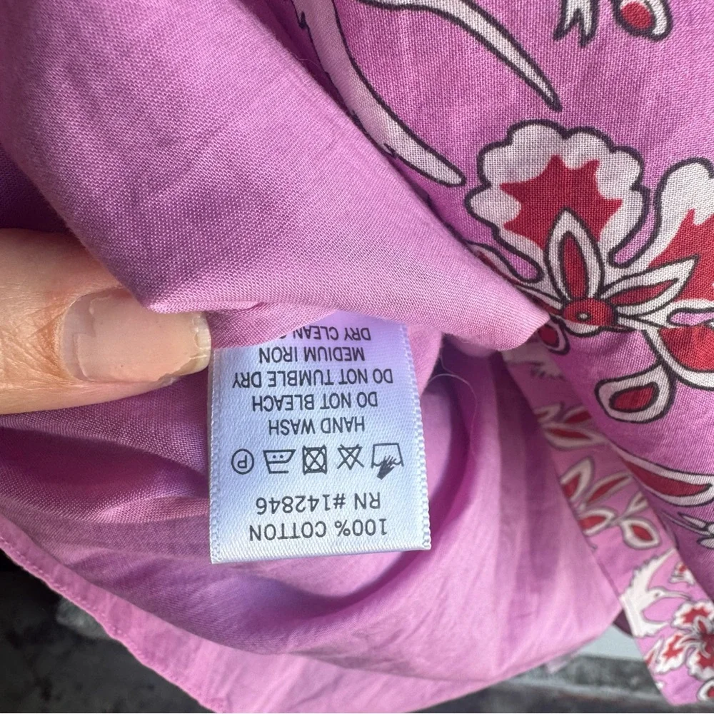 RHODE Piper Printed Mini Dress in Pink Eden Size L - Picture 7 of 7